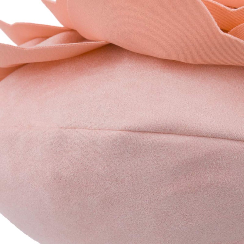 JWH Stereo Flower Throw Pillow Cover Decorative Floral Pillow Case Round Cushion Hand Crafted Pillowcase for Bedroom Bed Couch Living Room 14 Inch Pink - Image 5